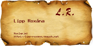 Lipp Roxána névjegykártya